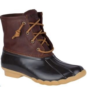 Brown Leather Sperry Duck Boots